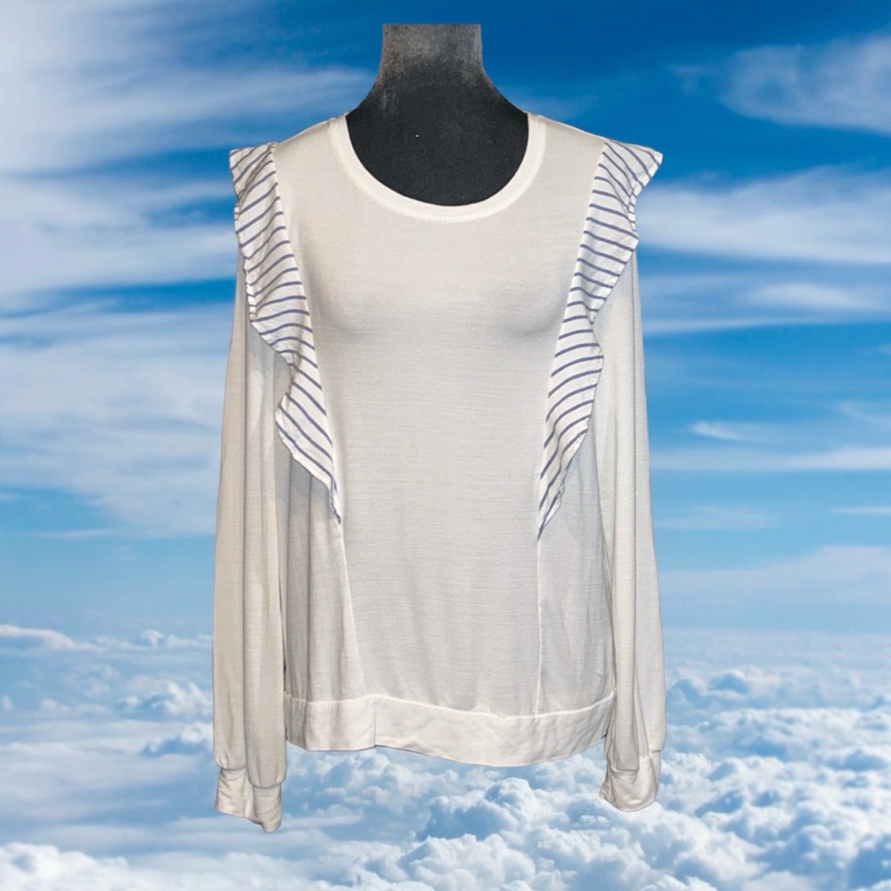 Cupio soft comfortable casual top with ruffle detail
